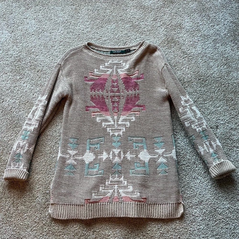 Gorgeous Ralph Lauren Aztec style sweater - M